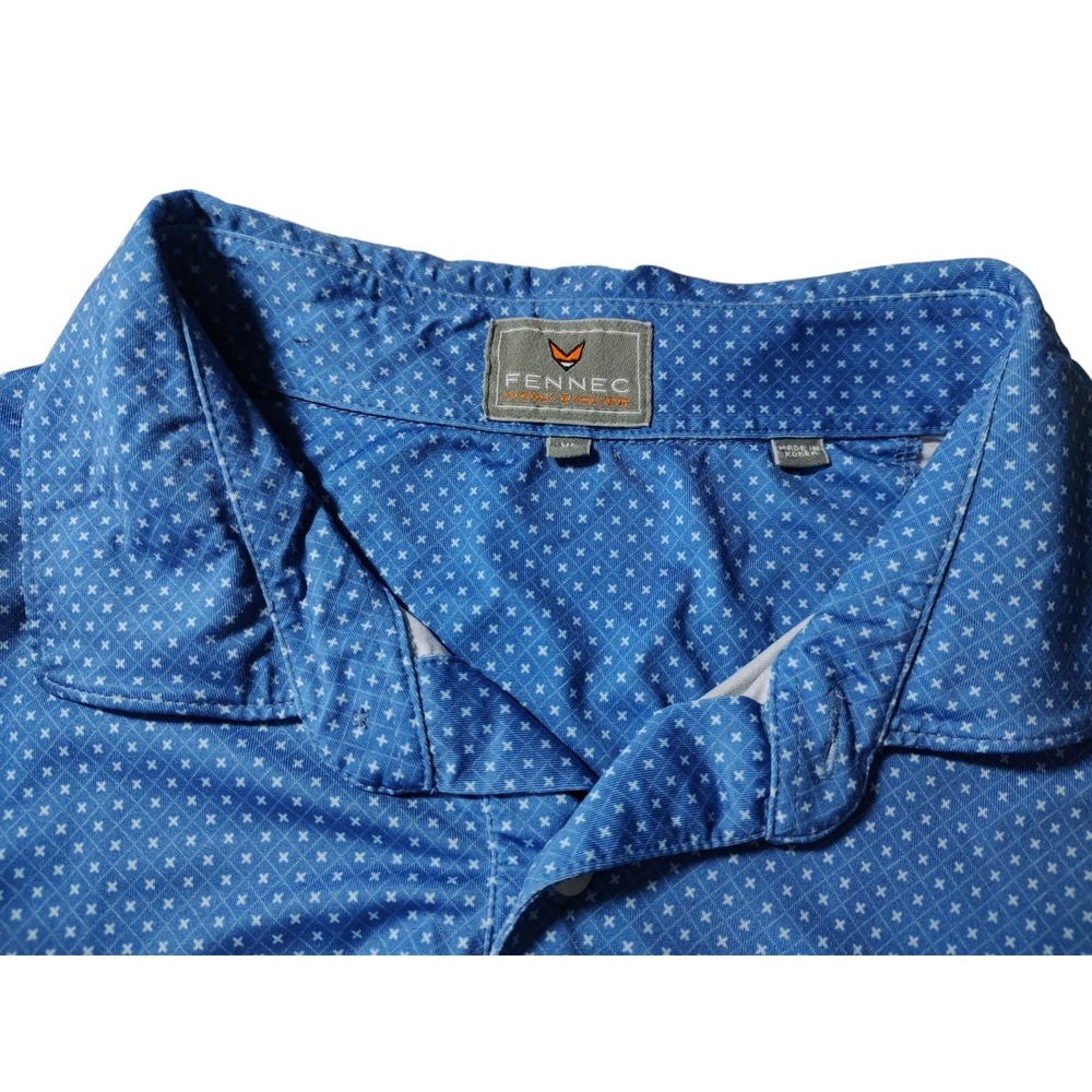 Fennec Golf Polo‎ Shirt Blue Moisture Wick Country Club Mens Size Extra Large
